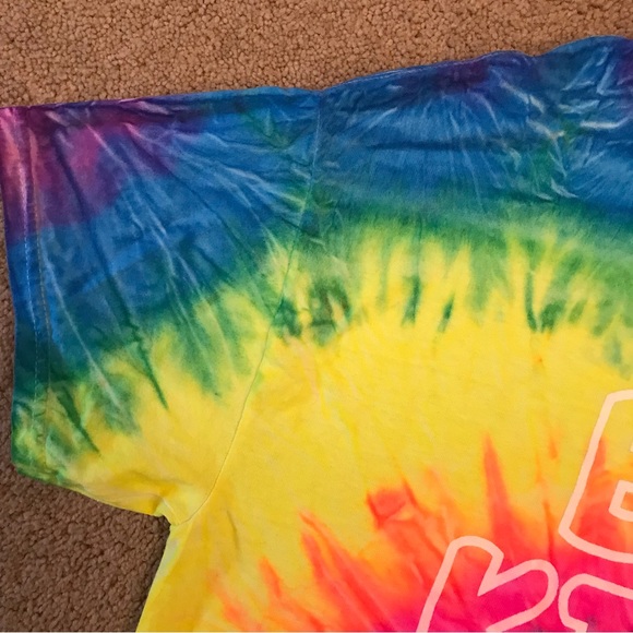Colortone Be Kind Tie Dye Graphic Tee Adult Size Medium Neon Colors Unisex Swirl - Picture 5 of 9